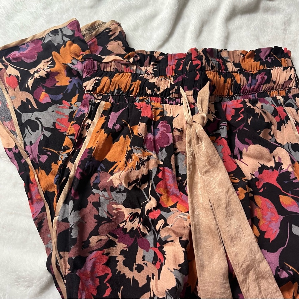 Floral Pant With Silk ties